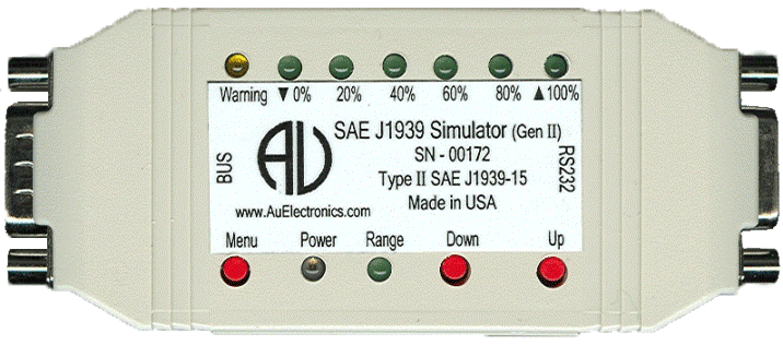 J1939 simulator in white enclosure