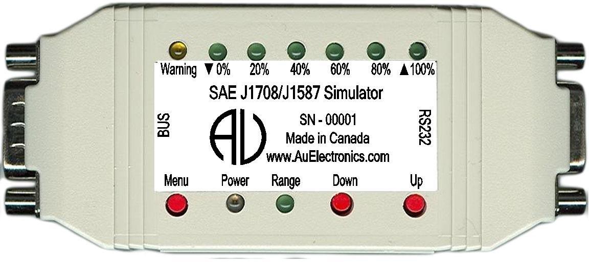 Au SAE J1708 / J1587 Simulator in white enclosure
