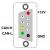 CBL-CAN-04:  DB9 female connector to two pair of twisted color coded wires