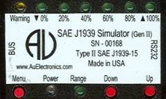 Position of push buttons, LEDs, bus and RS232 connector